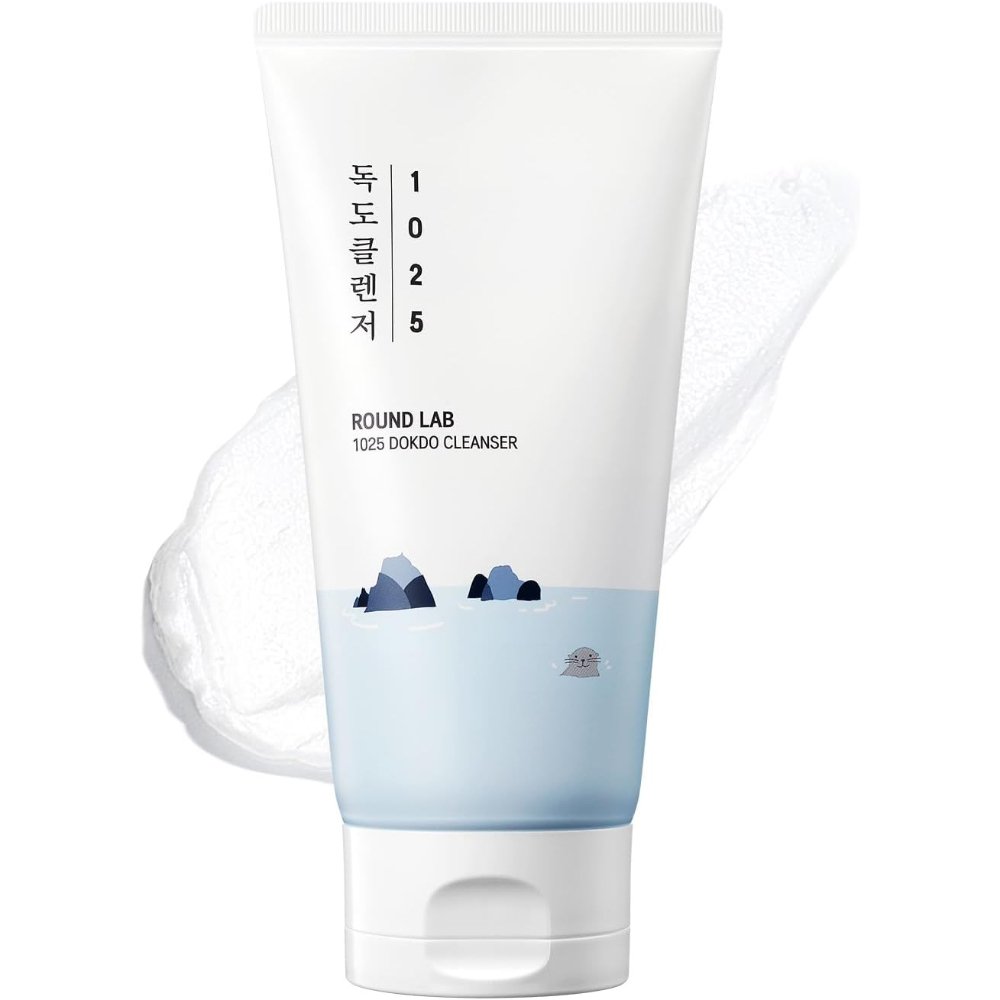 Round Lab 1025 Dokdo Cleanser 150 ml limpiador facial con Sistema limpiador suave y Humectantes y acondicionadores