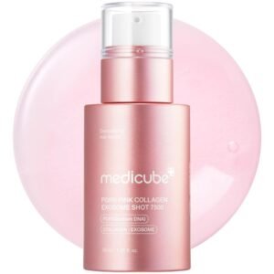 Medicube PDRN Pink Collagen Exosome Shot 7500 30 ml producto de skincare con 15 millones de exosomas para luminosidad y elasticidad