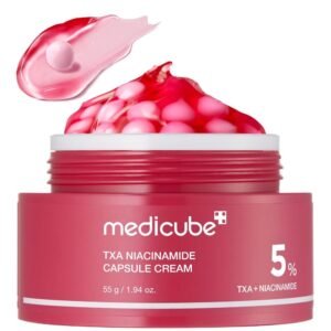 Medicube TXA Niacinamide Capsule Cream 55 gr crema facial con Alfa-arbutina para luminosidad y hidratación