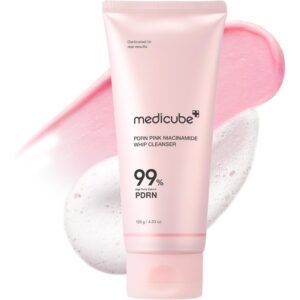 Medicube PDRN Pink Niacinamide Whip Cleanser 120 gr limpiador facial con ácido hialurónico para luminosidad y hidratación
