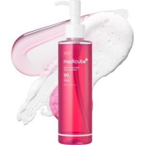 Medicube PDRN Pink Gel Cleanser 200 ml limpiador facial con LHA y colágeno para luminosidad y hidratación