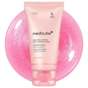 Medicube PDRN Pink Caffeine Overnight Wrapping Mask 75 ml mascarilla facial con Cafeína y colágeno para luminosidad y hidratación