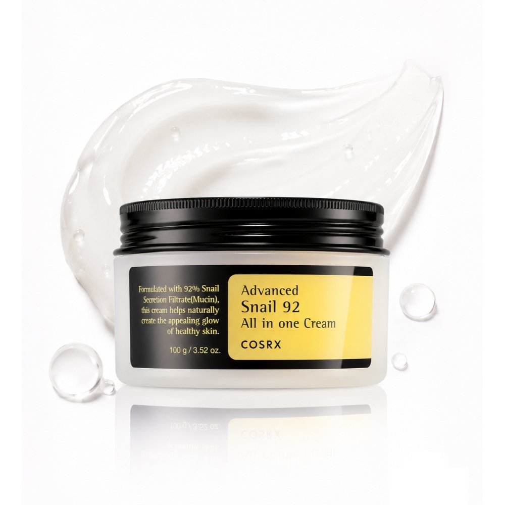 COSRX Advanced Snail 92 All In One Cream 100 gr crema facial con Betaína y Sodium hyaluronate para luminosidad y hidratación
