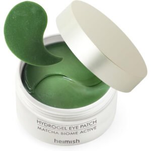 heimish Matcha Biome Hydrogel Eye Patch 60 pzas para contorno de ojos con Matcha Biome Active y niacinamida para luminosidad y hidratación