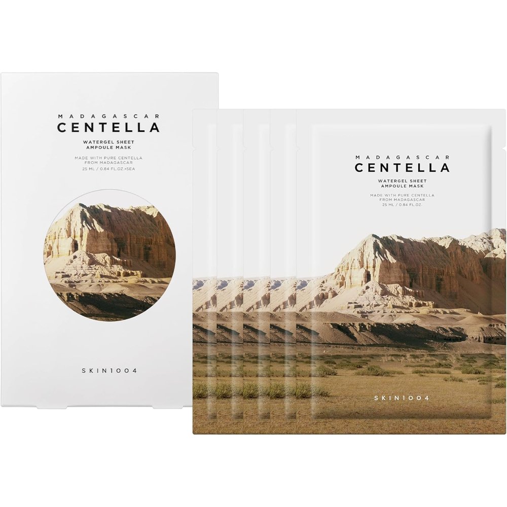 SKIN1004 Madagascar Centella Watergel Sheet Ampoule Mask 25 ml x 5 pzas ampoule facial con centella asiática y Glicerina