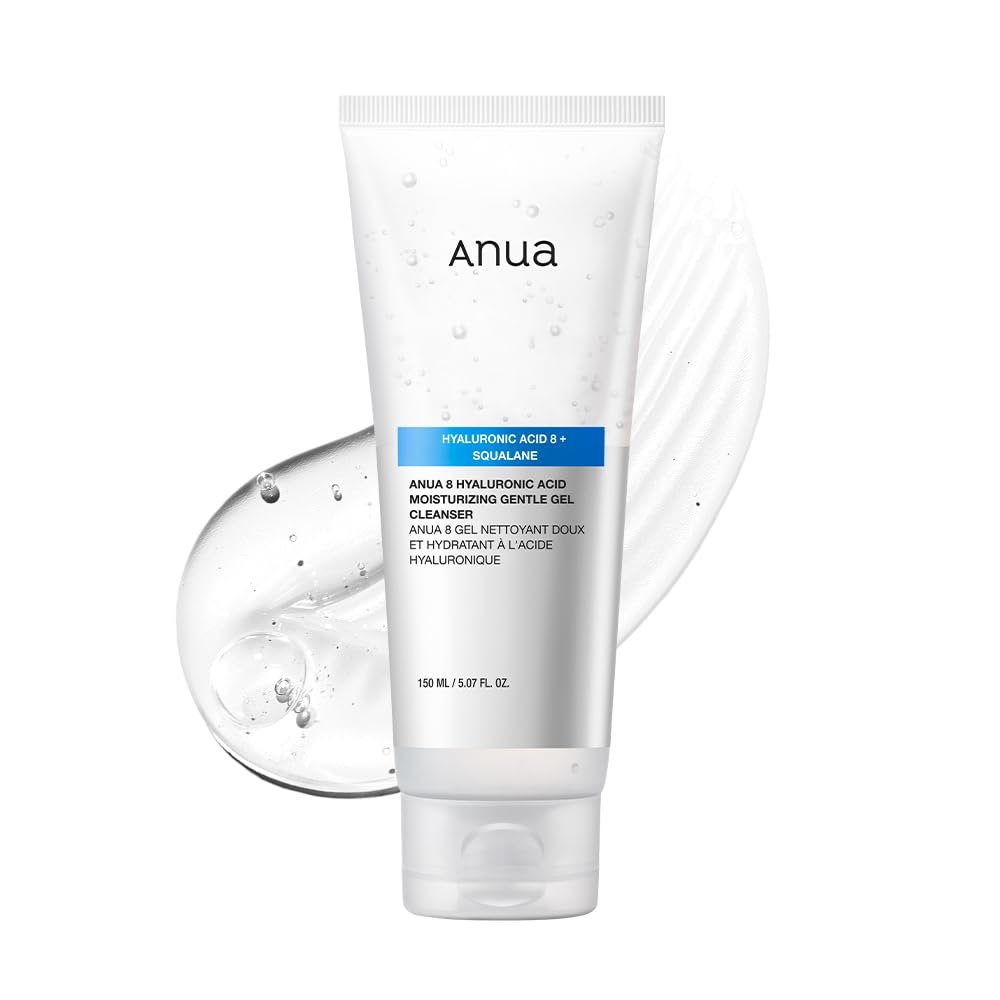 Anua 8 Hyaluronic Acid Moisturizing Gentle Gel Cleanser 150 ml limpiador facial con Glicerina y ceramidas para hidratación y luminosidad