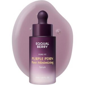 EQQUALBERRY Purple PDRN Pore Minimizing Serum 30 ml sérum facial con niacinamida y arroz para poros y textura y luminosidad