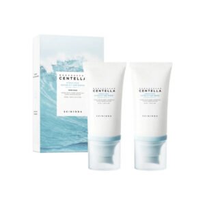 SKIN1004 Madagascar Centella Hyalu-Cica Water-Fit Sun Serum SPF50+ PA++++ 50 ml x 2 pzas sérum facial para luminosidad y calma y confort