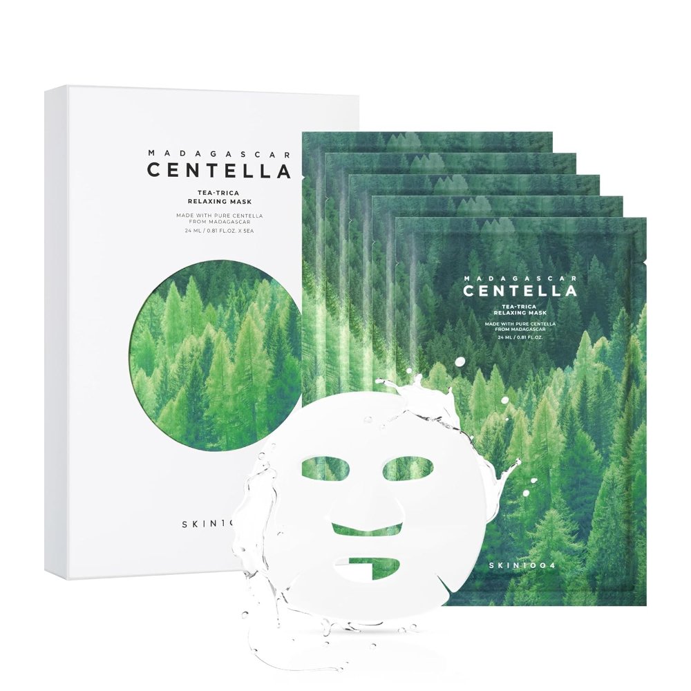 SKIN1004 Madagascar Centella Tea-Trica Relaxing Mask 24 ml x 5 pzas mascarilla facial con tea tree y centella asiática