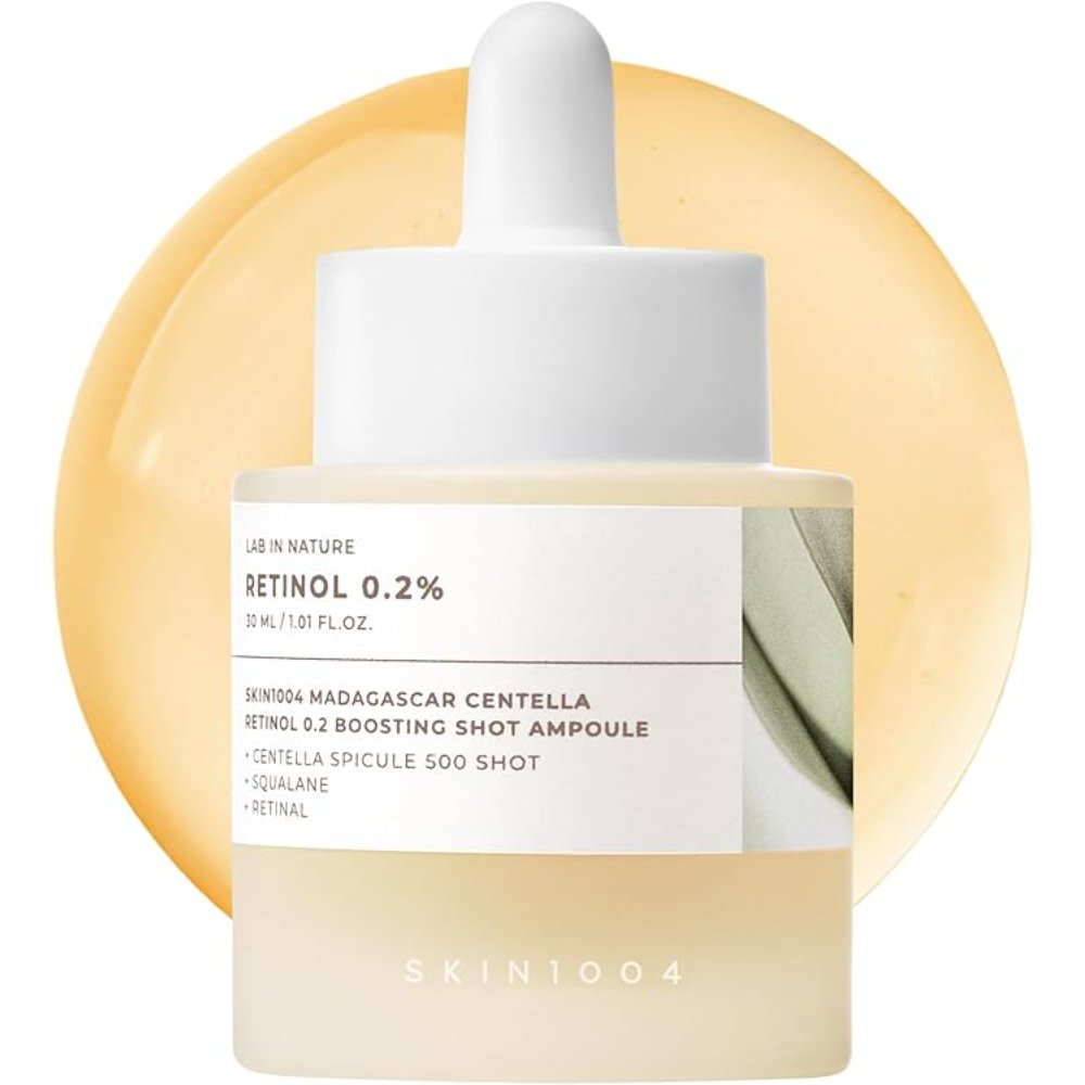 SKIN1004 Retinol 0.2 Boosting Shot Ampoule 30 ml ampoule facial con retinal y Hydrolyzed Sponge (Spicules) para luminosidad y firmeza