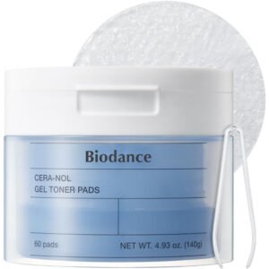 Biodance Cera Nol Gel Toner Pads 60 pads tónico facial con pantenol y ácido hialurónico para luminosidad y calma y confort