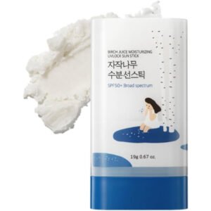 Round Lab Birch Juice Moisturizing UVLock Sun Stick SPF 50+ 19 gr protector solar facial en barra con Savia de abedul y Glyceryl Glucoside