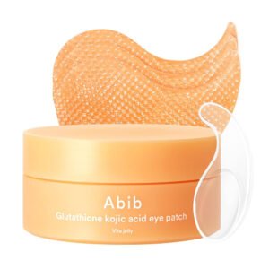 Abib Glutathione Kojic Acid Eye Patch Vita Jelly 90 g 60 Parches para contorno de ojos con niacinamida para luminosidad y hidratación