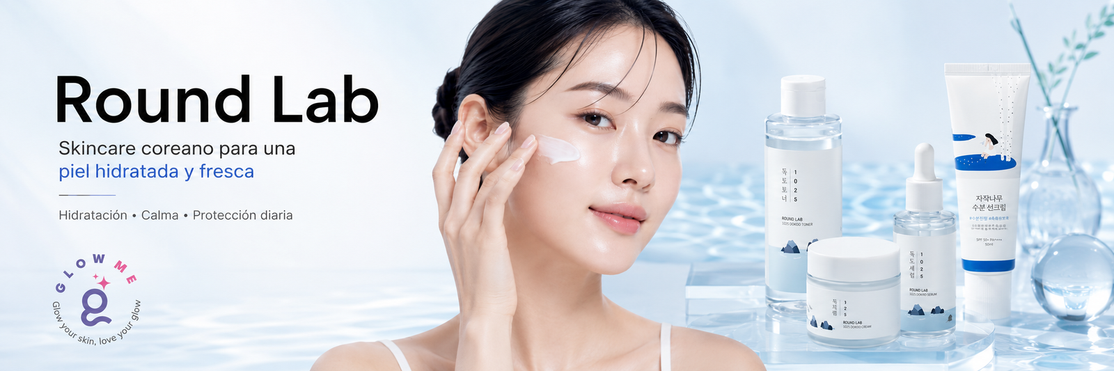Productos Round Lab 1025 Dokdo y Birch Juice en Glowme México con skincare coreano original