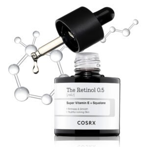 COSRX The Retinol 0.5 Oil 20 ml producto de skincare con Escualano y Super Vitamin E (Tocotrienol) para luminosidad y firmeza